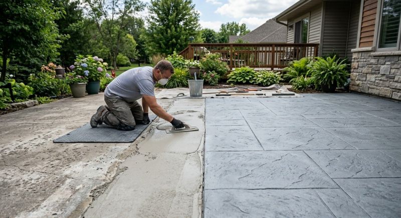 Driveway Overlay Installation in Dallas, TX