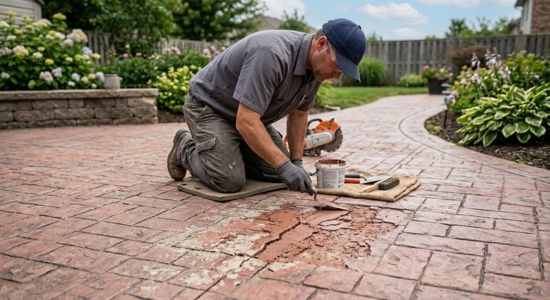 Decorative Concrete Repair in Rockwall, TX