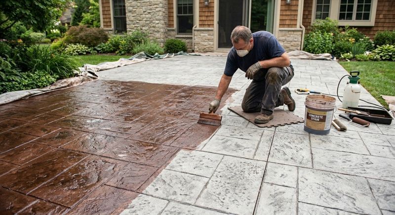 Interior Concrete Staining in Dallas, TX