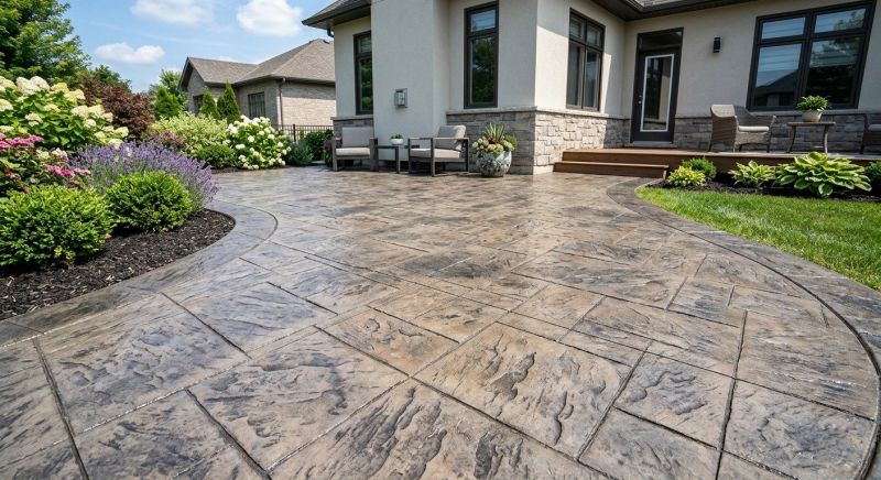 Stamped Concrete Patio Installation in Dallas, TX