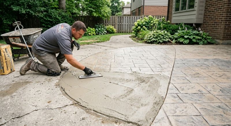 Stamped Concrete Replacement in Fort Worth, TX