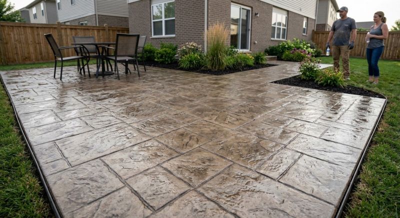 Stamped Overlay Installation in Frisco, TX