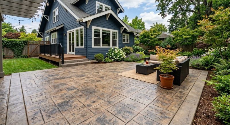 Textured Concrete Installation in Frisco, TX